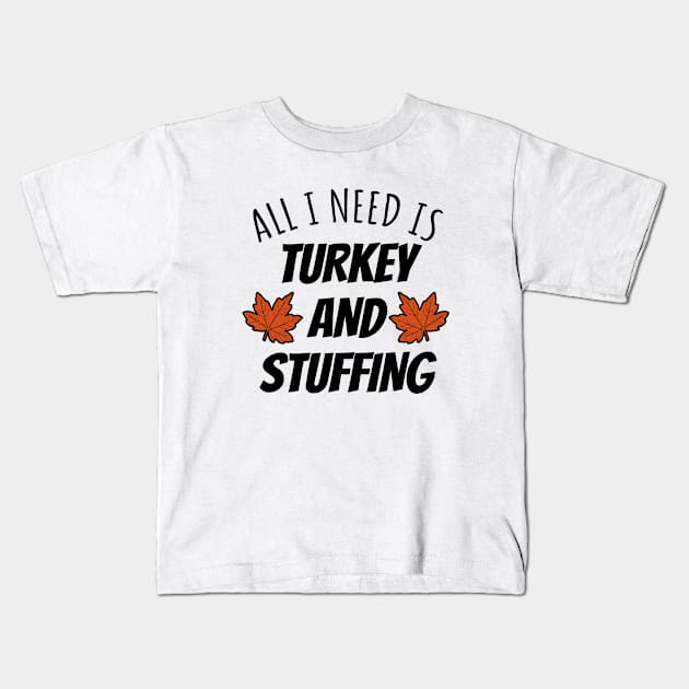 Turkey And Stuffing Kids T-Shirt by LunaMay